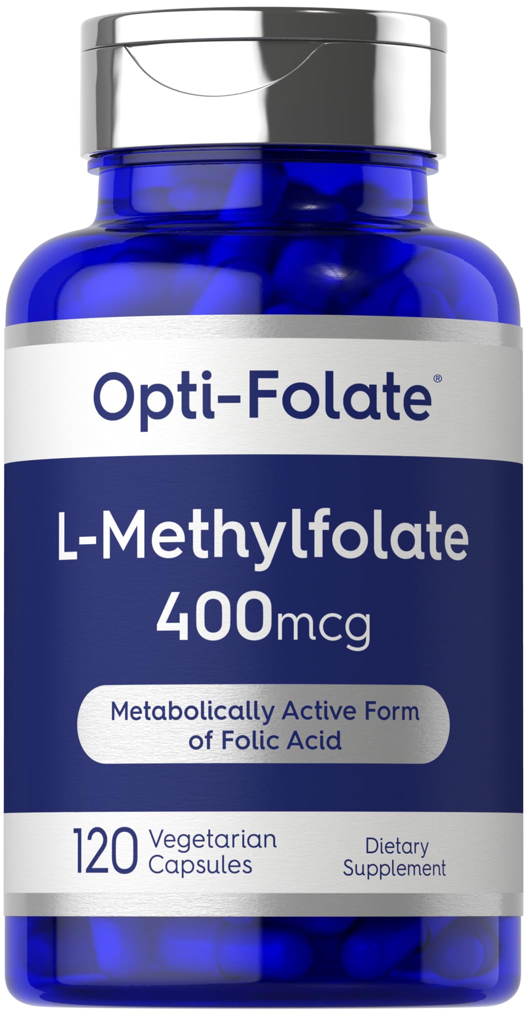 Carlyle L Methylfolate 400 mcg | 120 Vegetarian Capsules | Optimized and Activated Methyl Folate | Non-GMO & Gluten Free Supplement | by Opti-Folate