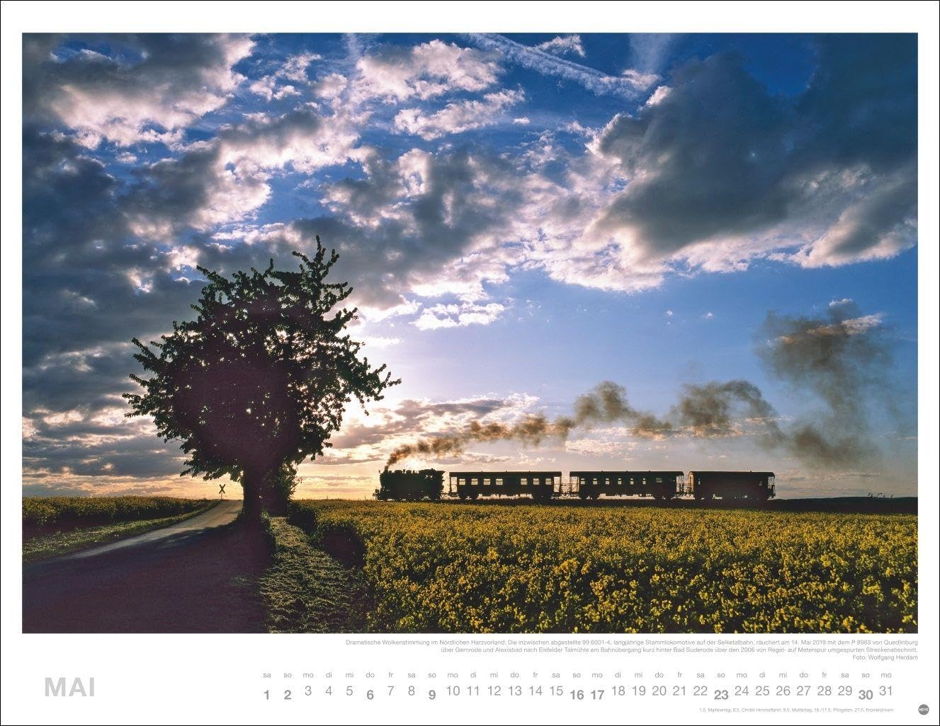 Eisenbahn-Romantik Posterkalender 2027: Besonderer Wandkalender mit 12 traumhaften Fotos von seltenen Zügen und romantischen Landschaften. Foto-Kalender 2027. 44 x 34 cm.