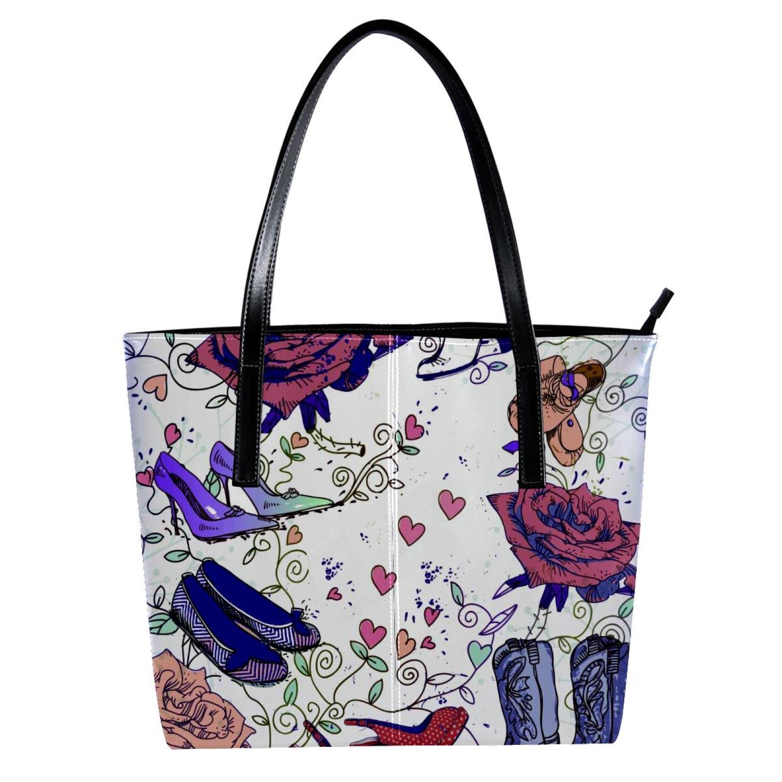 Sac a main pour femme en toile robuste imprime Paris detail soignes et finitions satchel - 6
