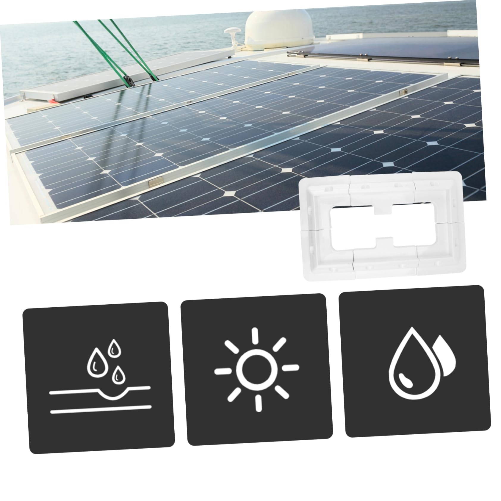 ULTECHNOVO Pannelli Solari Supporto per Pannello Solare Staffe per Pannello Solare Esterno per Camper Roulotte Camion Yacht Staffe per Tetto Barca