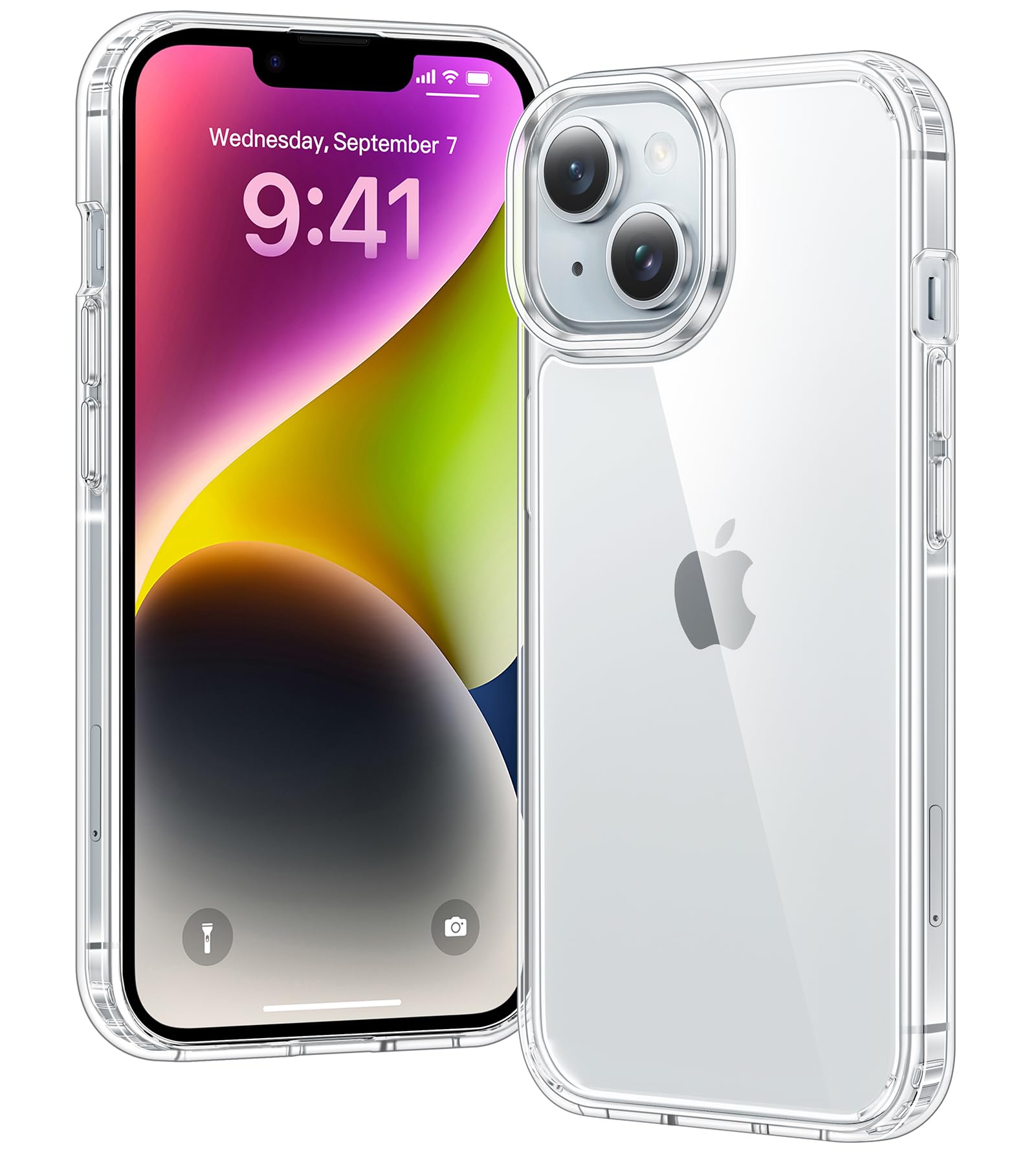 Clear Case for iPhone 15, Ultra Thin, Shockproof TPU Cover, Anti-Yellowing, Crystal Clear, Phone Case for Apple iPhone 15 - Clear — view 580