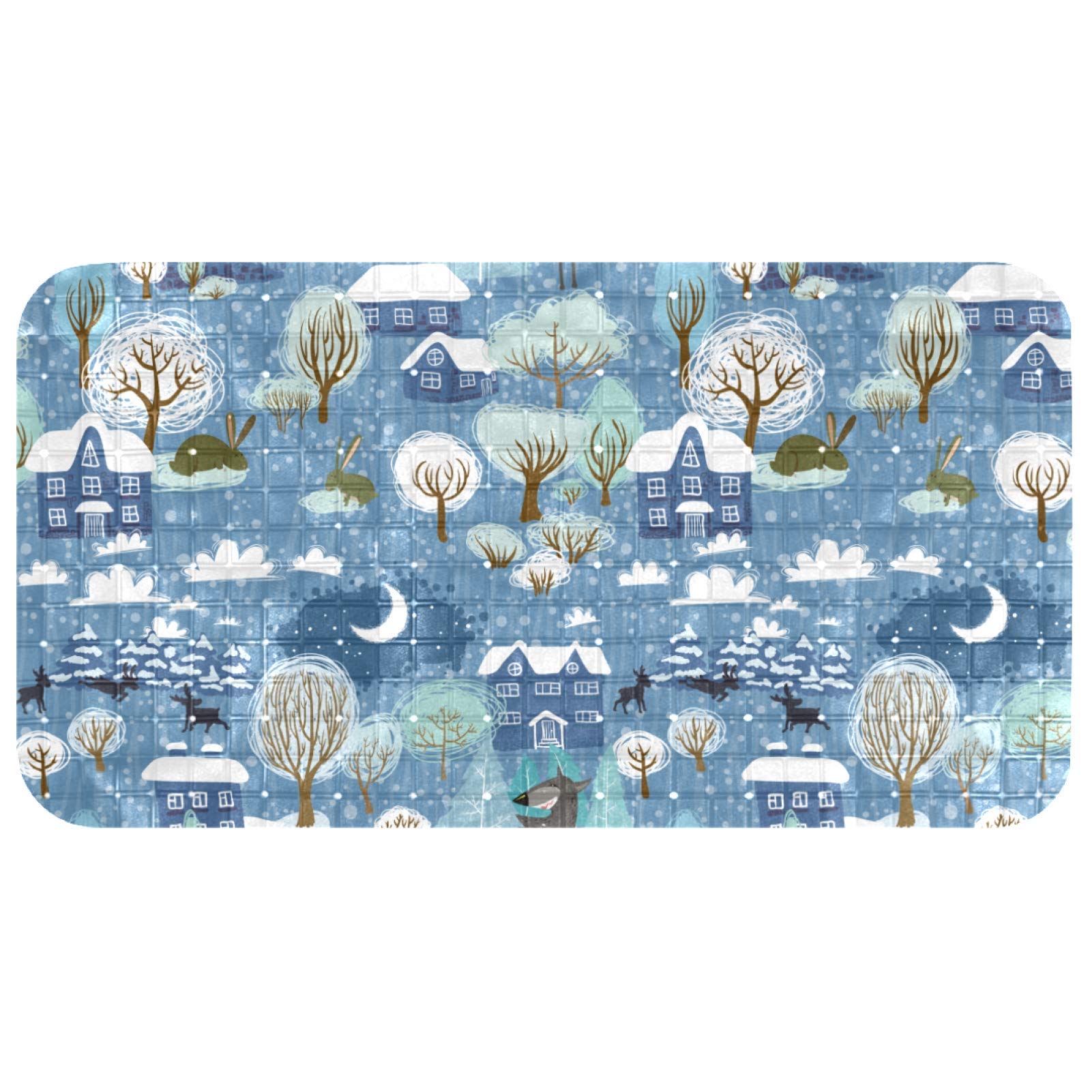 Tapis de bain pour enfants coloré de 37,3 x 68,3 cm pour sécuriser la baignoire