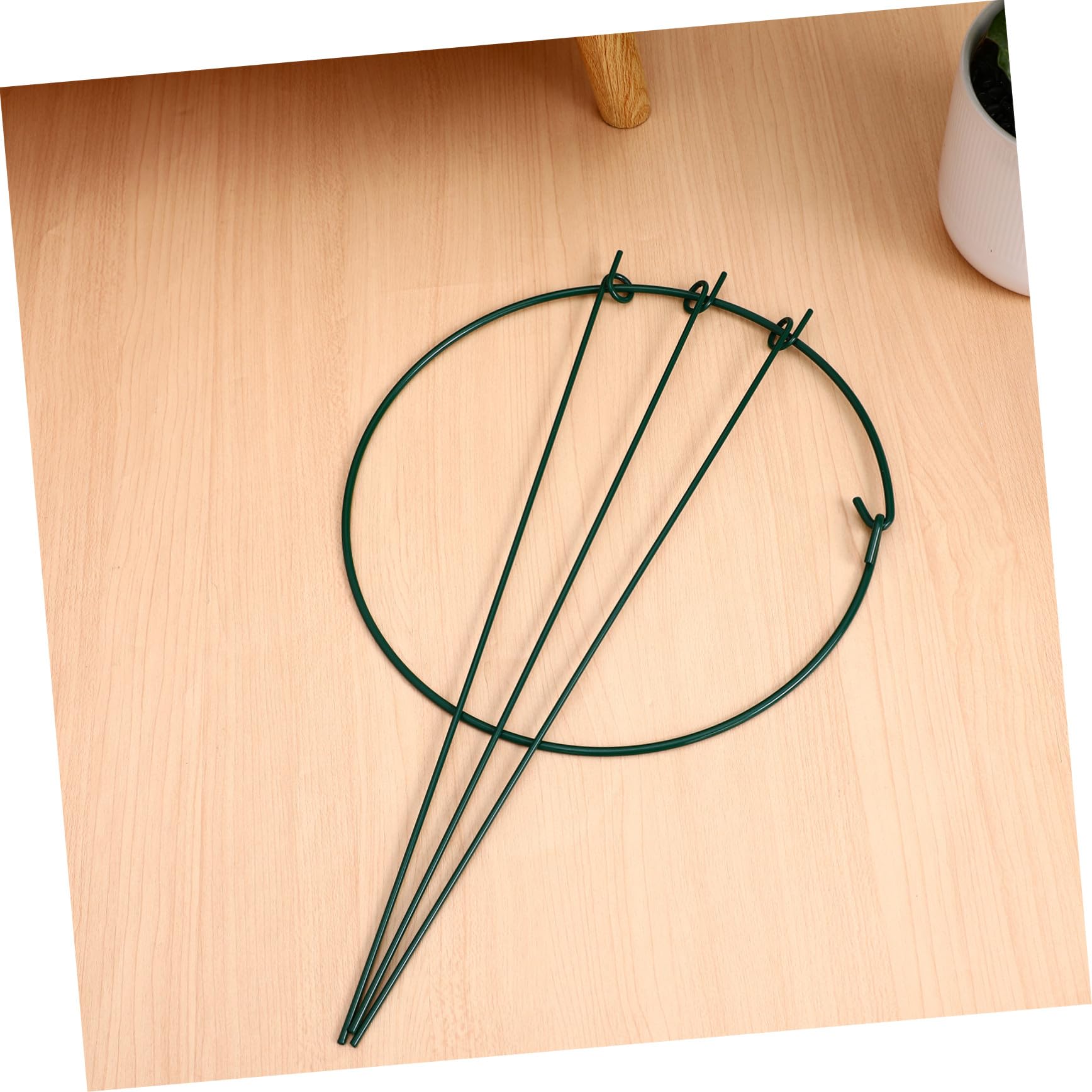 Lot De 3 Tuteurs De Jardin Vert pour Plantes Grimpantes 25/40 Cm, Treillis De Support Robuste en Fer Revêtement Esthétique, Cages à Pivoines Polyvalentes pour Extérieur Et Intérieur