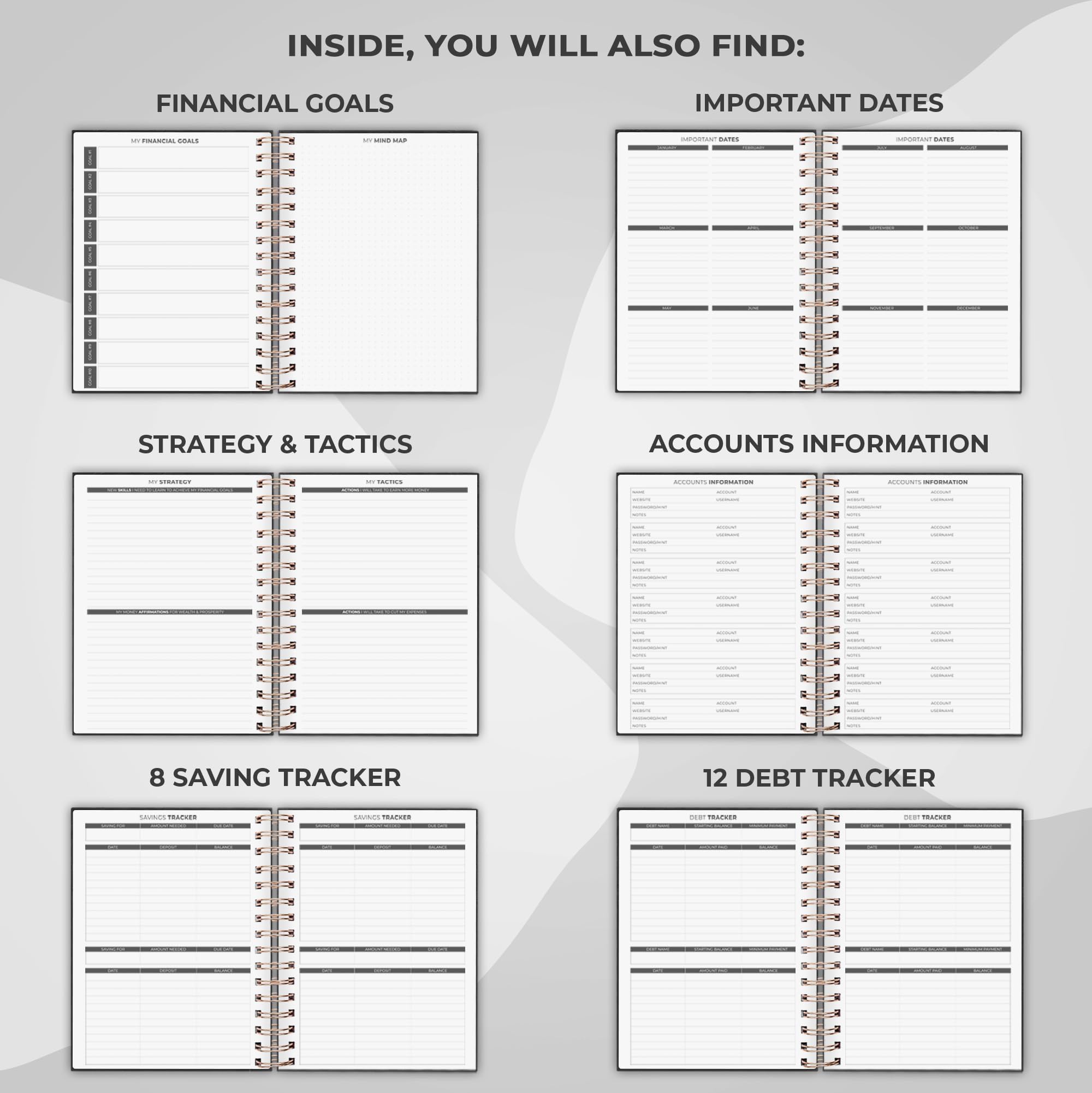 Spiral Expense Tracker And Money Organizer Clever Fox Budget Planner ...