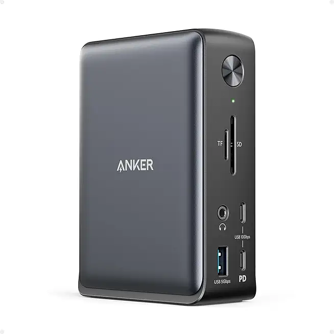 Anker Laptop Docking Station, 13-in-1 USB-C Docking Station, Triple Display with 2xHDMI and 1xDP, 10 Gbps USB-C and 5 Gbps USB-A Data, Ethernet, Audio, SD, 85W Charging for Dell, HP, Lenovo and More E