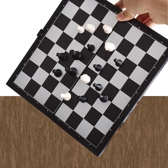 Smoostart Mini Travel Chess Set, 5-Inch Palm-Sized and Magnetically Designed, Compact and Exquisite Interesting Board Game Set