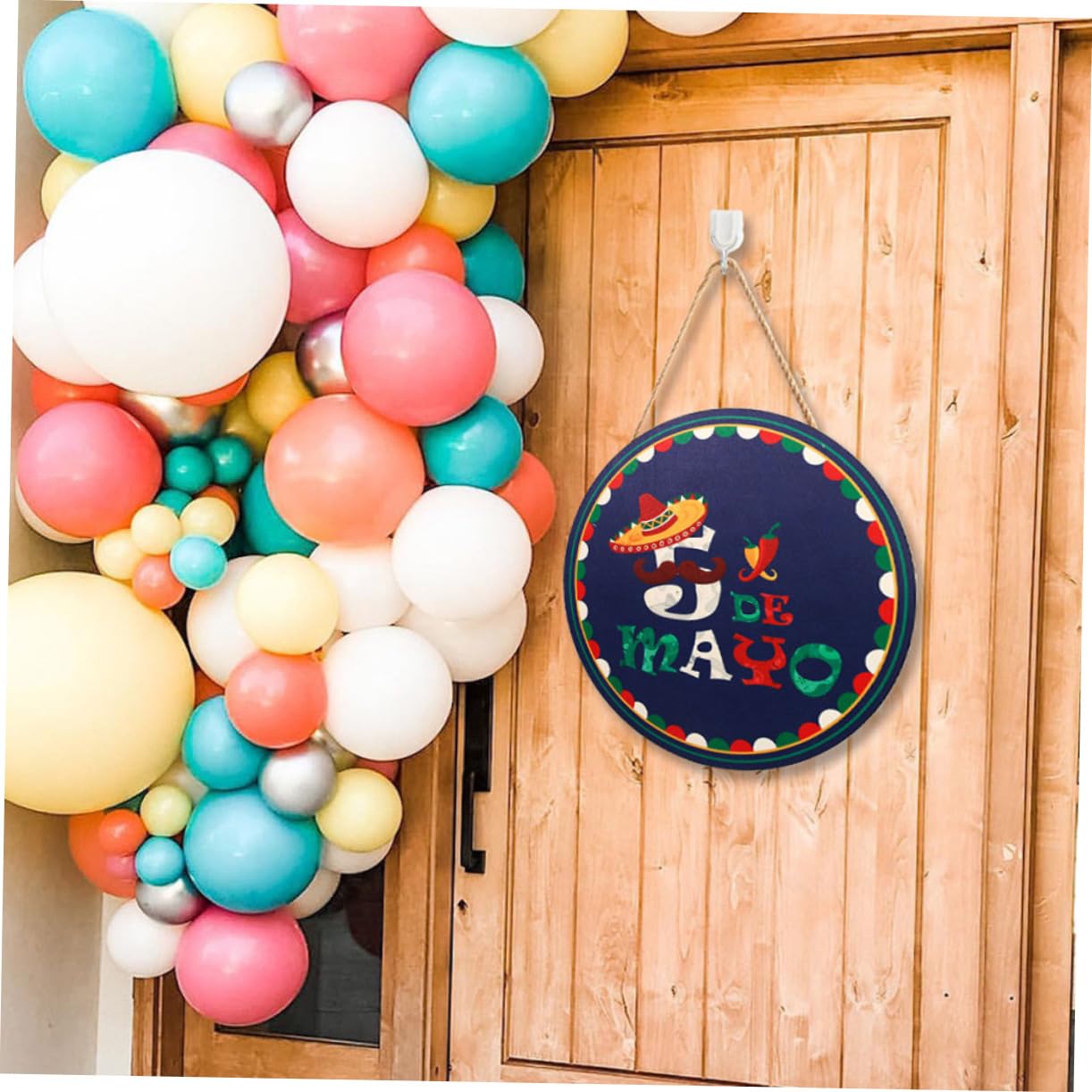 ABOOFAN 5 Pz Etichetta da appendere in legno messicano manifesti zerbini per esterni porta d'ingresso decorazione muro wall decor decorazioni per feste messicane arredamento a tema fiesta