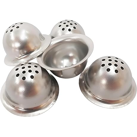 5 Pieces Glass Pipe Bowl 0.6 Diameter 12 Holes for Smooth Smoking
