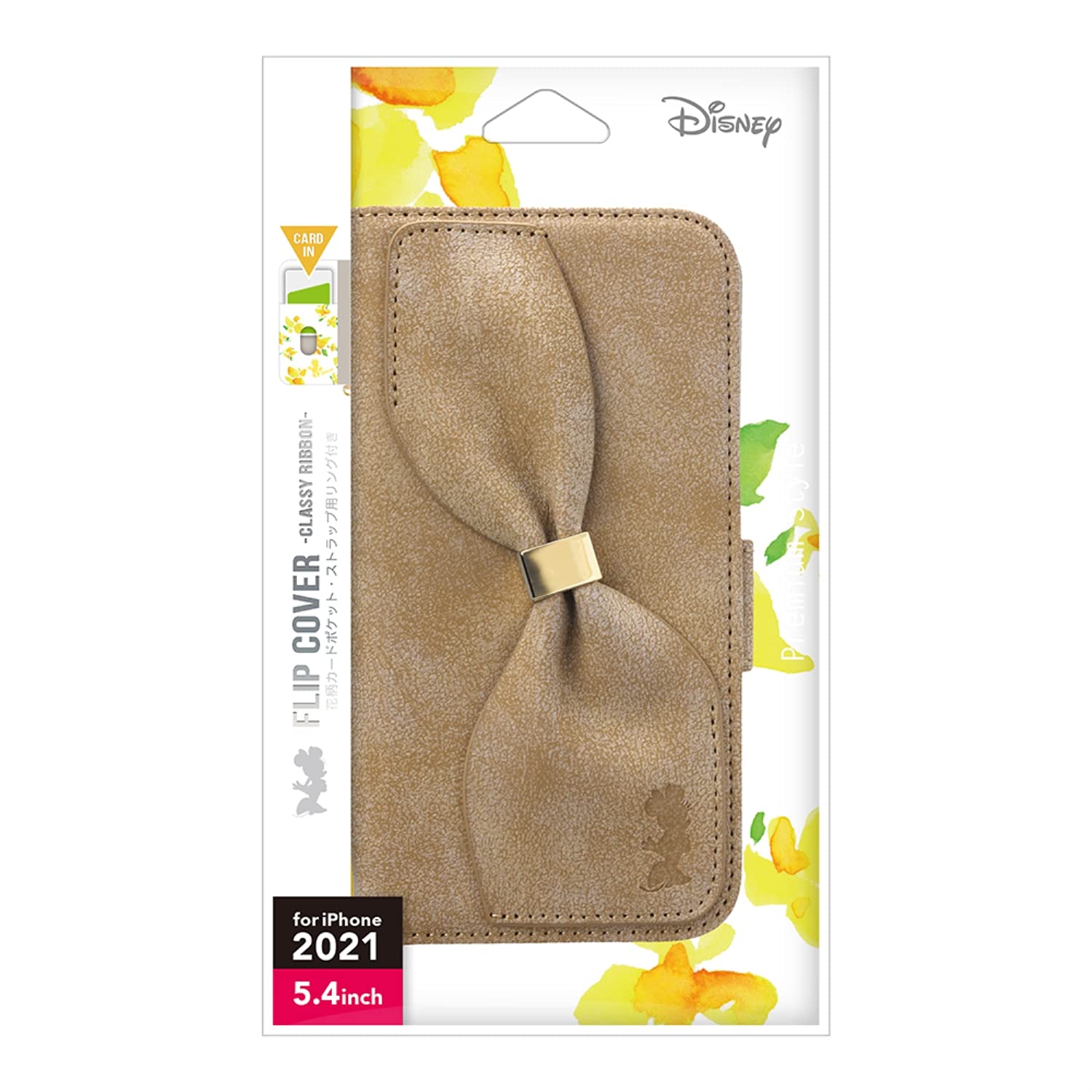PGA PG-DFP21J05MNE フリップカバー Disney ミニーマウス〔iPhone 13 mini用〕