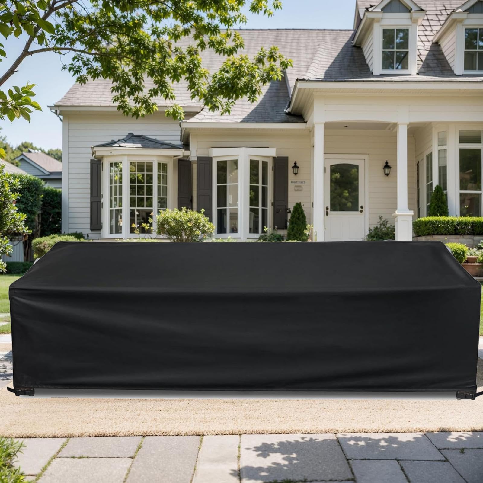 Gartenmöbel Abdeckung Wasserdicht 270x140x90cm/LxWxH Garden Furniture Covers, Schwerlast 600d -Oxford Gewebe Tischabdeckung Outdoor Wetterfest Anti-UV Rechteckig Tischabdeckung Gartenmöbel