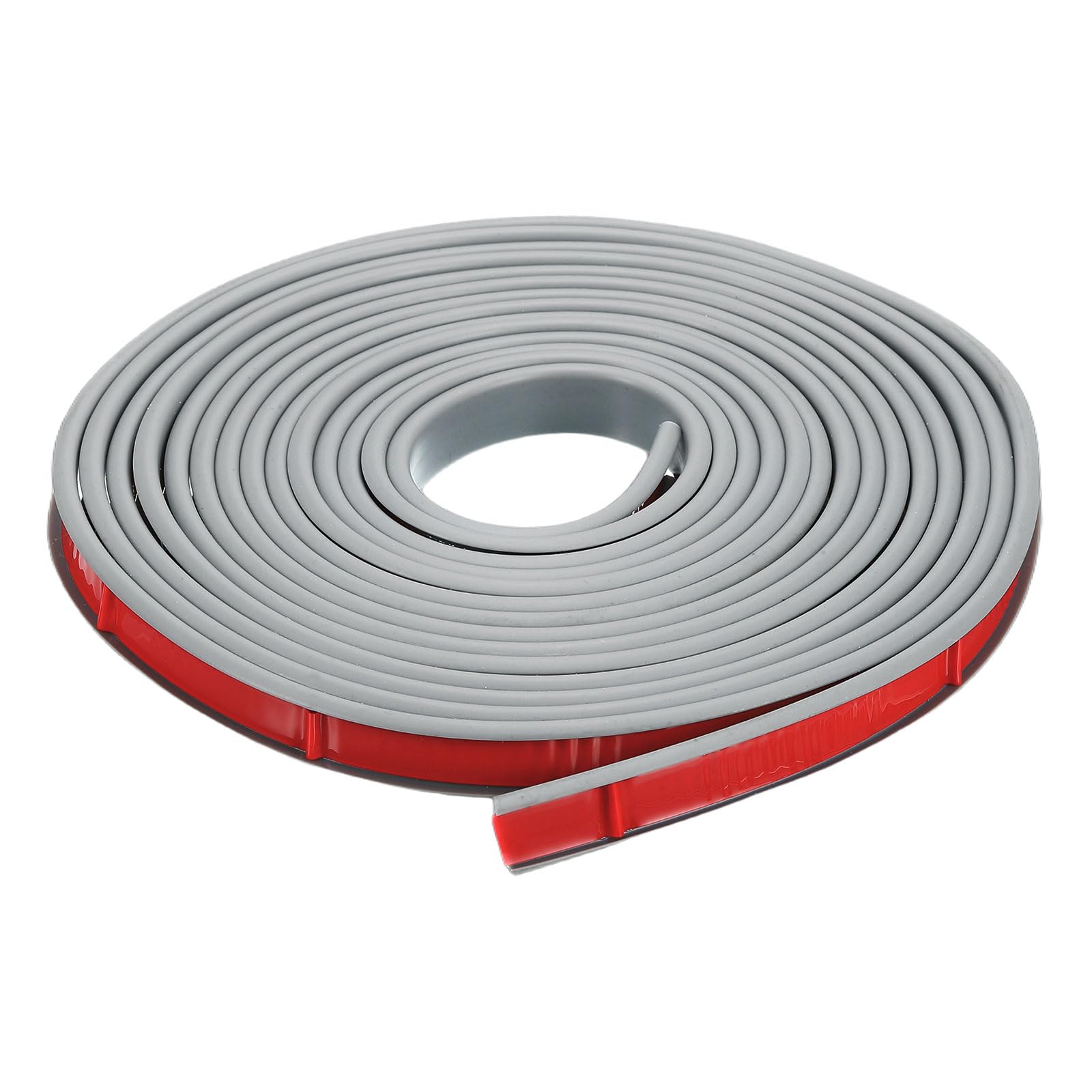 Muiltvoe U-Shape Edge Banding, 16.4ft Self-Adhesive U Channel Edge Protector TPE Flexible Furniture Edge Protector Veneer Edging Trim for Cabinet Table Shelves (14mm, Grey)