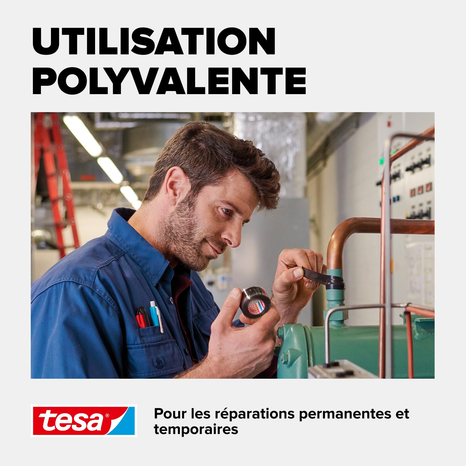 tesa extra Power Extreme Repair Ruban de Réparation Auto Amalgamant pour Tuyaux et Câbles – Silicone Résistant Noir