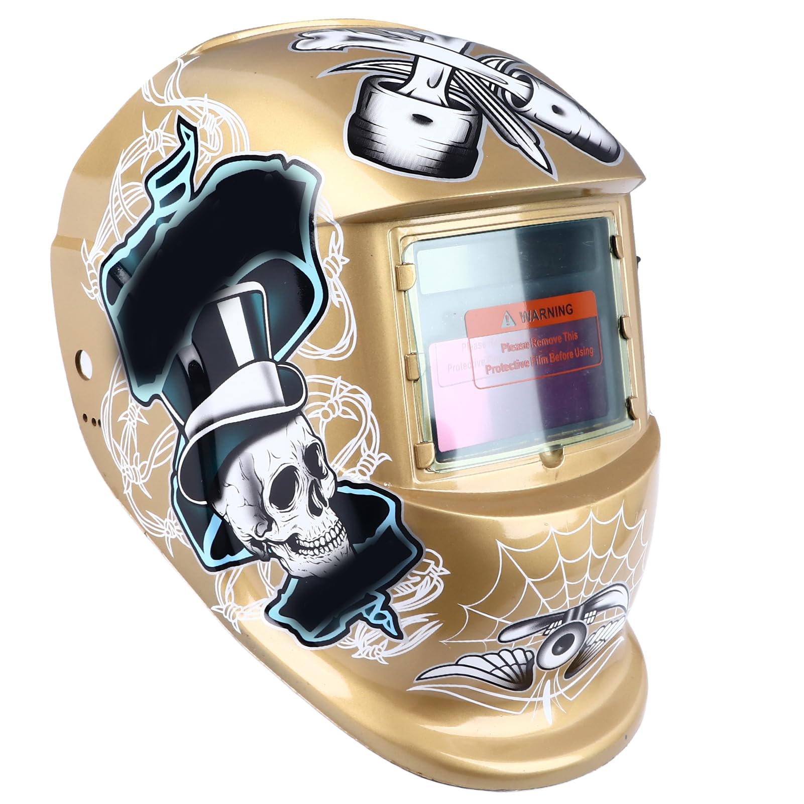 Casco per Saldatura Ad Energia Solare, Oscuramento Automatico Casco per Saldatura Portatile Regolabile con Schermo Grande 93x43mm Ampia Applicazione per il Taglio