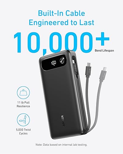 Miniatura 9 de Anker Banco de energía para laptop, cargador portátil de 25,000 mAh con triple puerto USB-C de 100 W para cargador de batería de carga
