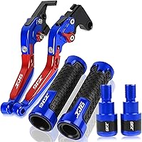 Vista 15 de Motocicleta para Y&AMAHA XJ6N XJ6 N XJ6DIVER XJ6 Diver 2009-2015 2014 2013 2012 2010 Palanca de embrague de freno manillar empuñaduras extremo Gris1