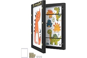 SONGMICS Changeable Kids Drawing Frame with Mat and Stickers