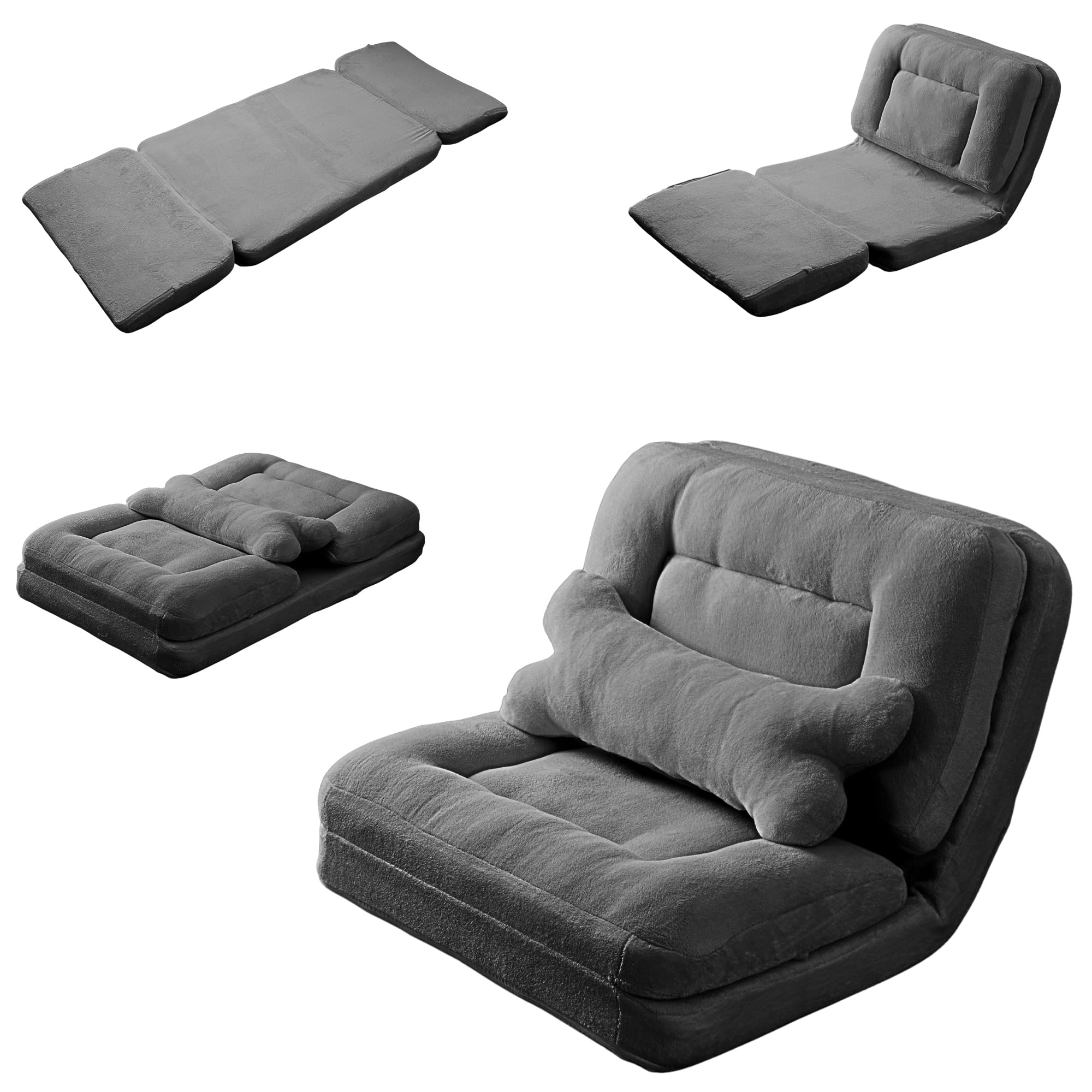 Amazon｜ソファベッド フロアソファ 4WAY 幅約90cm 1人掛け 6段階