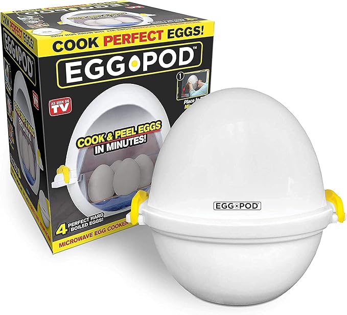 Amazon EGGPOD by Emson エッグクッカー ワイヤレス 電子レンジ ハードボイルドエッグメーカー クッカー エッグ