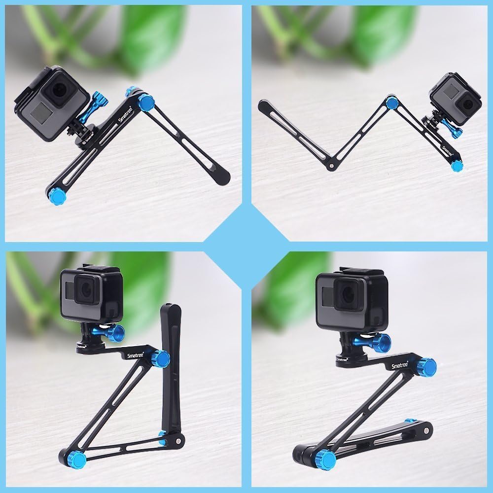 Smatree X1 Aluminium Foldable Pole 3-Way Ajustable Selfie Stick Compatible for GoPro MAX/Hero 11/10/9/8/7/6/5/4/3+/3/Hero(2018),DJI OSMO Action Camera.