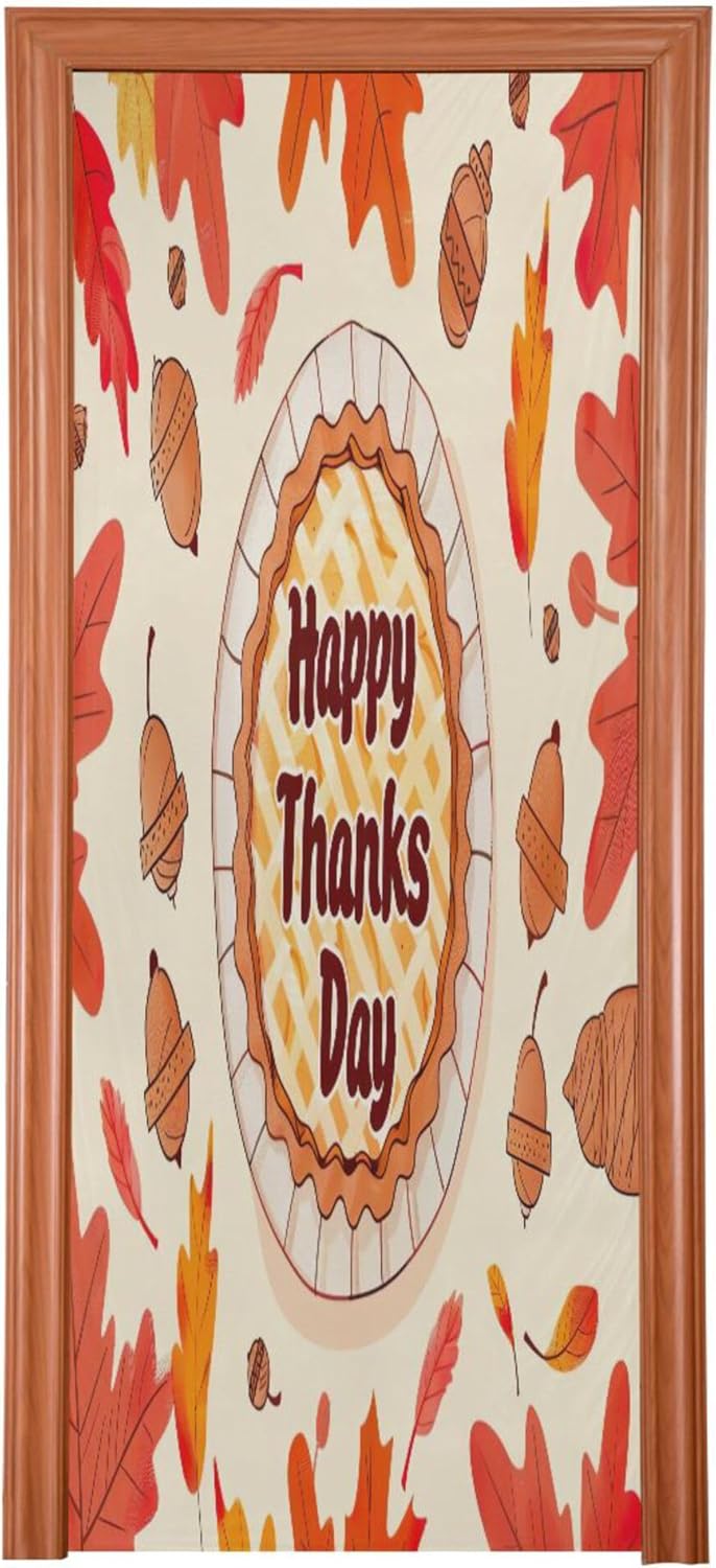 FJDENG Thanksgiving Door Cover,Milk silk High Elastic