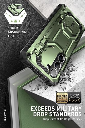 Miniatura 9 de i-Blason Armorbox - Funda para Samsung Galaxy Z Fold 5 con soporte para bolígrafo y 3 fundas de silicona para bolígrafos, funda protectora de cuerpo