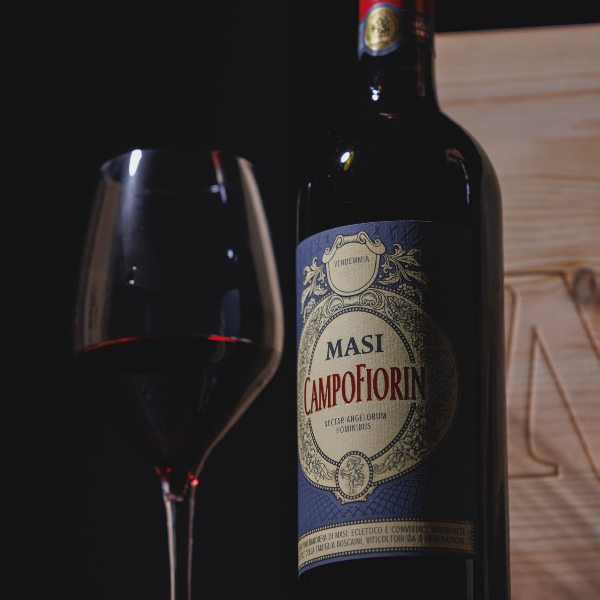 Masi | Exklusive Geschenkbox "Iconici Di Masi" | Costasera 2021 Amarone Classico Docg, Campofiorin 2023 Rosso Verona Igt, Bonacosta 2025 Valpolicella Classico Doc | 3x750 Ml | Holzkiste