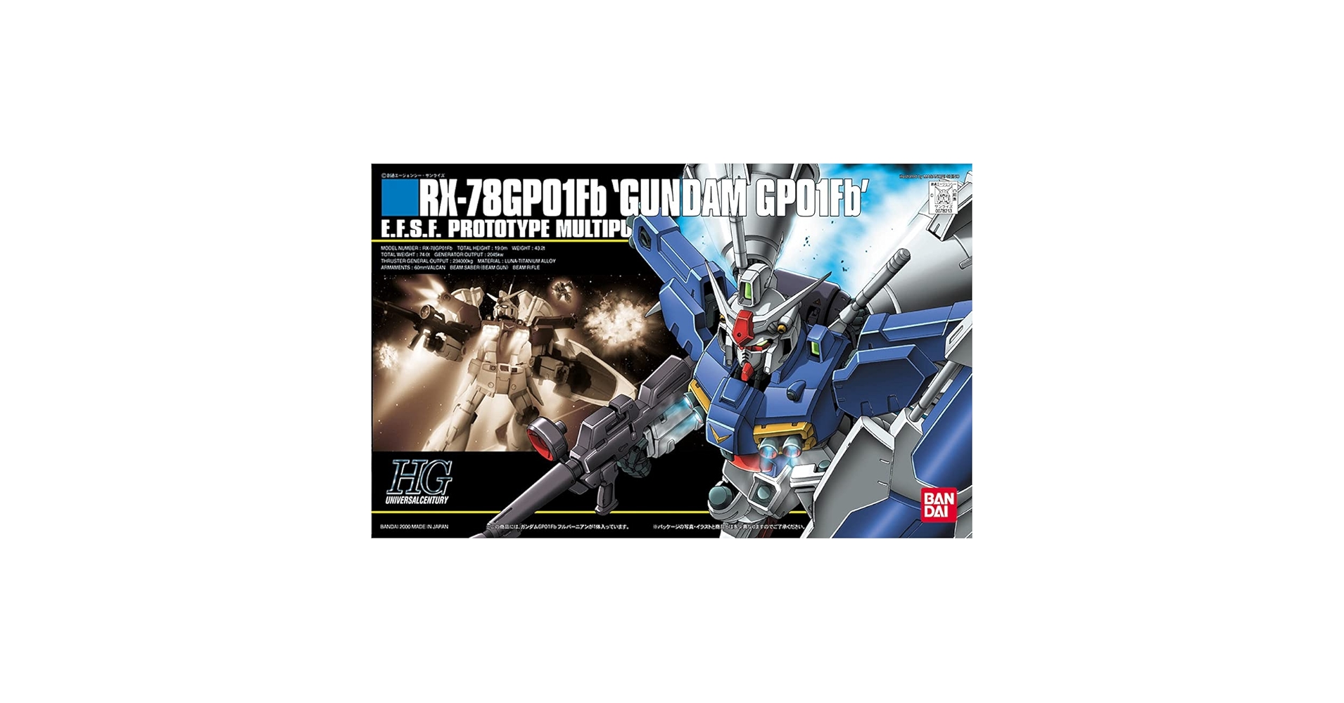 Amazon.com: 0083 Stardust Memory HGUC 018 RX-78GP01Fb GP01Fb