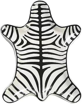 Ceramic Jewelry Tray - Jewelry Holder Ceramic Ring Dish Trinket Tray, Birthday Mothers Day Christmas Gift for Women Zebra