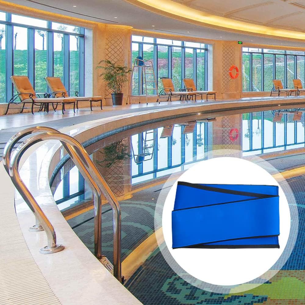 Moleney Cubierta para pasamanos de piscina, antideslizante, funda de agarre para barandilla de piscina, funda de agarre de seguridad con cremallera (6 pies, azul rey)