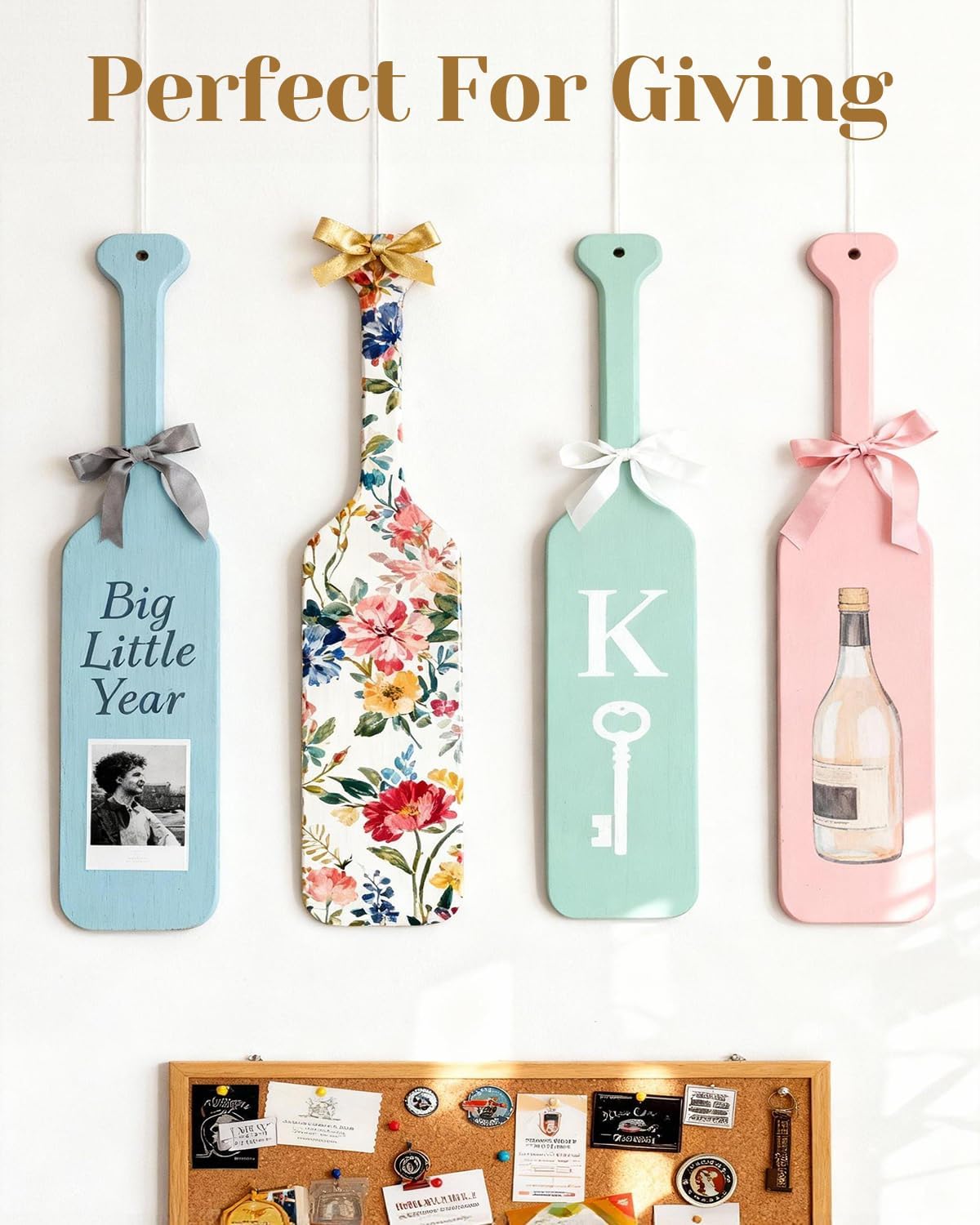 Paleta de hermandad de 22 pulgadas, paleta de madera de pino maciza sin acabar, paleta de fraternidad de madera lisa para dibujo/manualidades