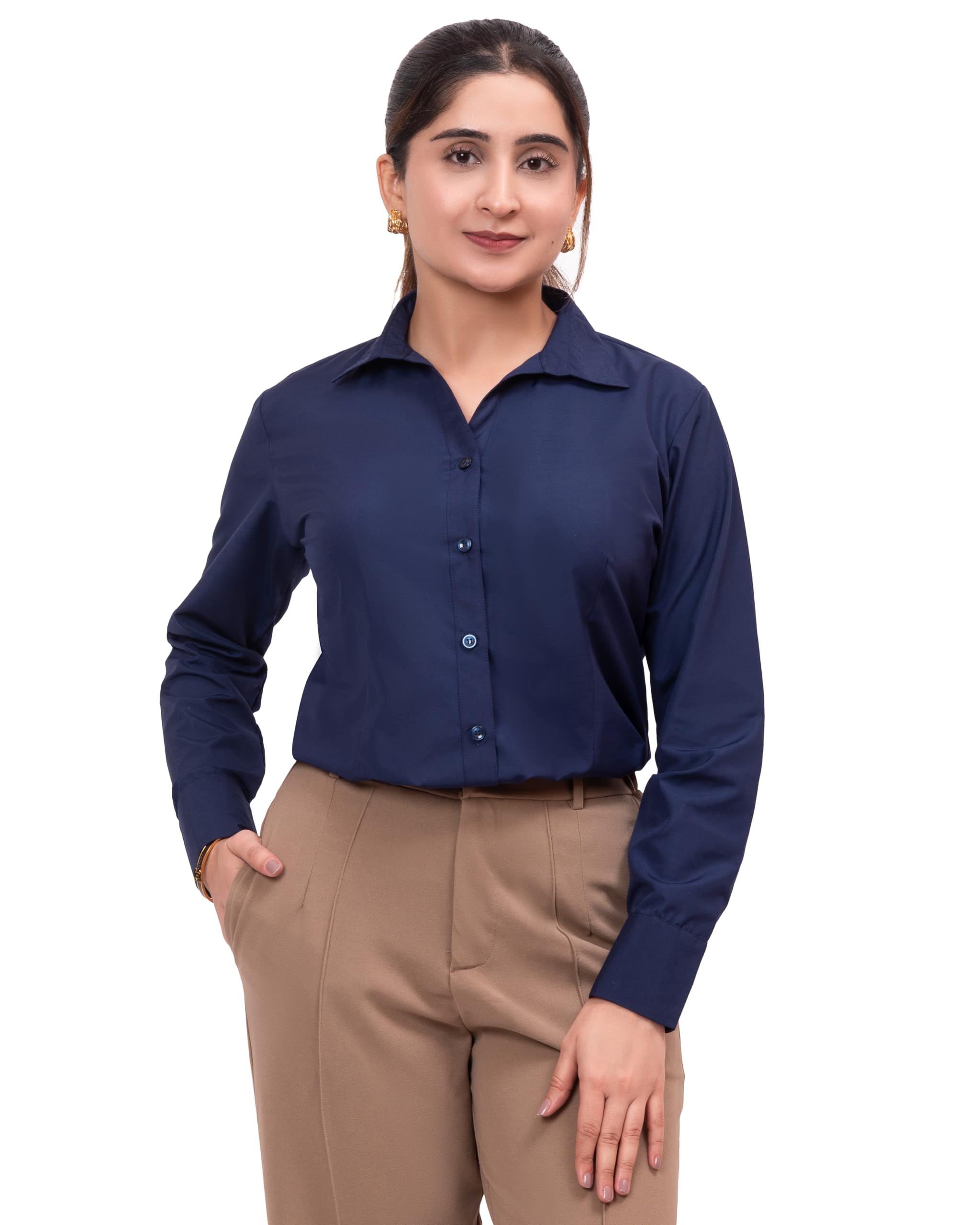 ESTA Women Full Sleeve Stylish Western Official Formal Shirts Regular fit Shirts for Women Price In India