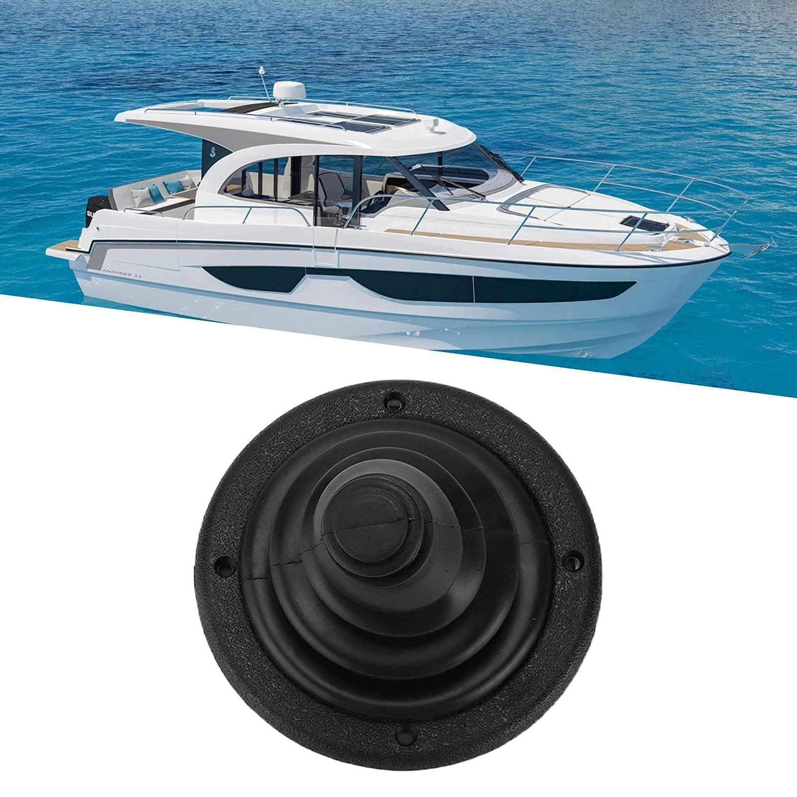 Soufflet Câble Marin 120x105x18mm - Protecteur Câble Caoutchouc Noir Bateau Voiture