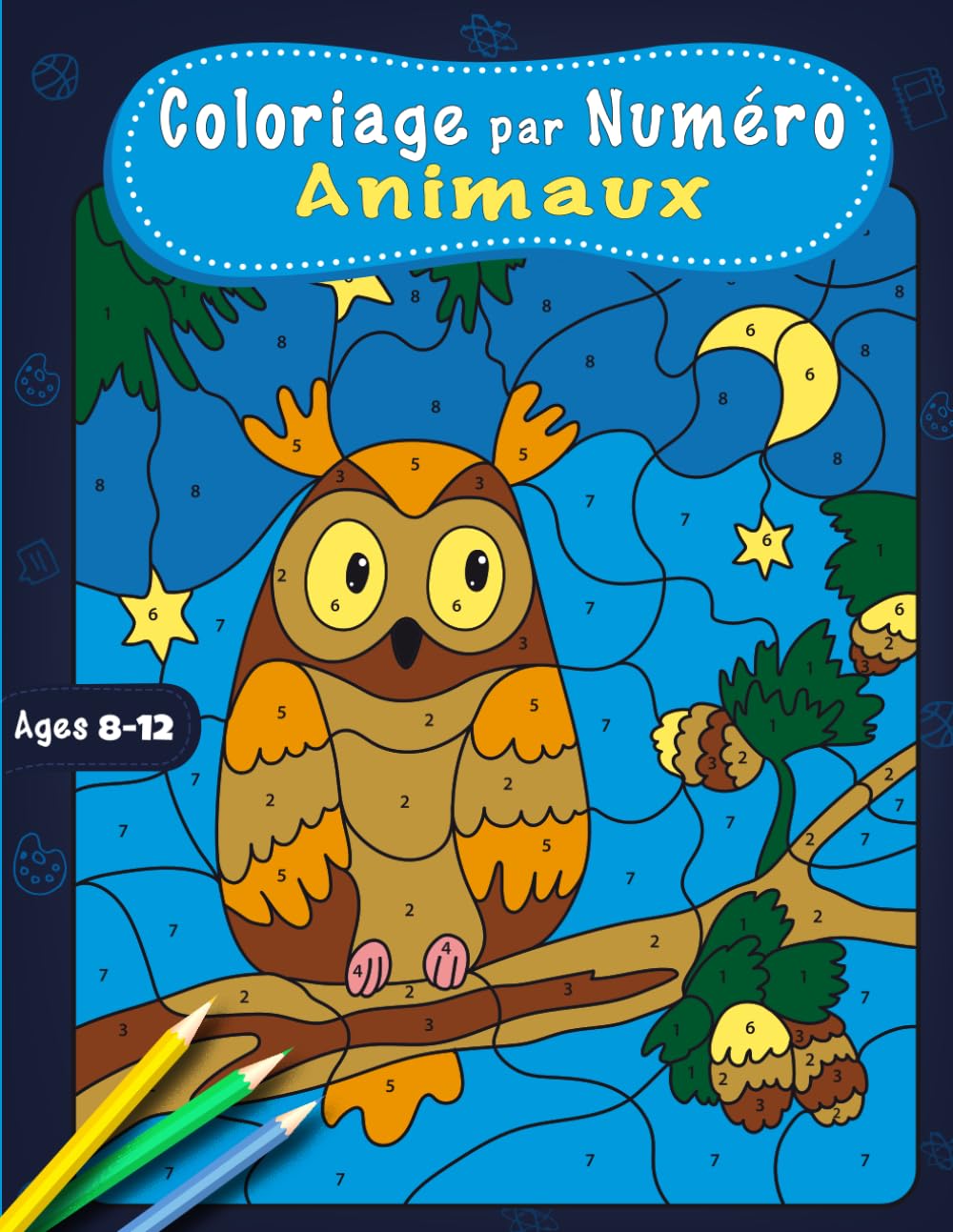 Coloriage par numéros: Coloriage malins et faits amusants sur les animaux pour enfants de 8 à 12 ans.