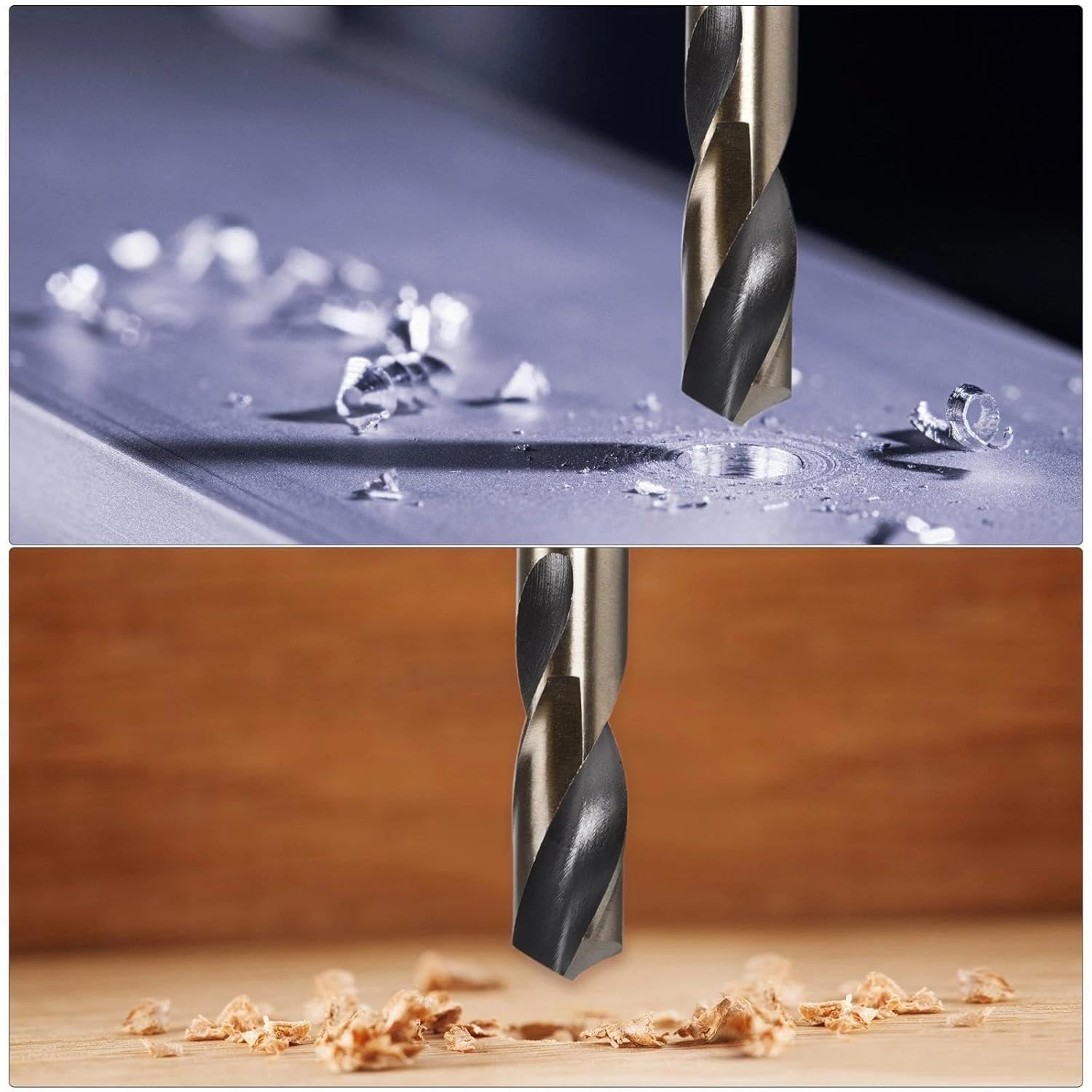 5/8 Inch Drill Bit Reduced Shank High Speed Steel Metal Drill Bits for Drilling Hard Metals, Stainless Steel, Alloy Steel