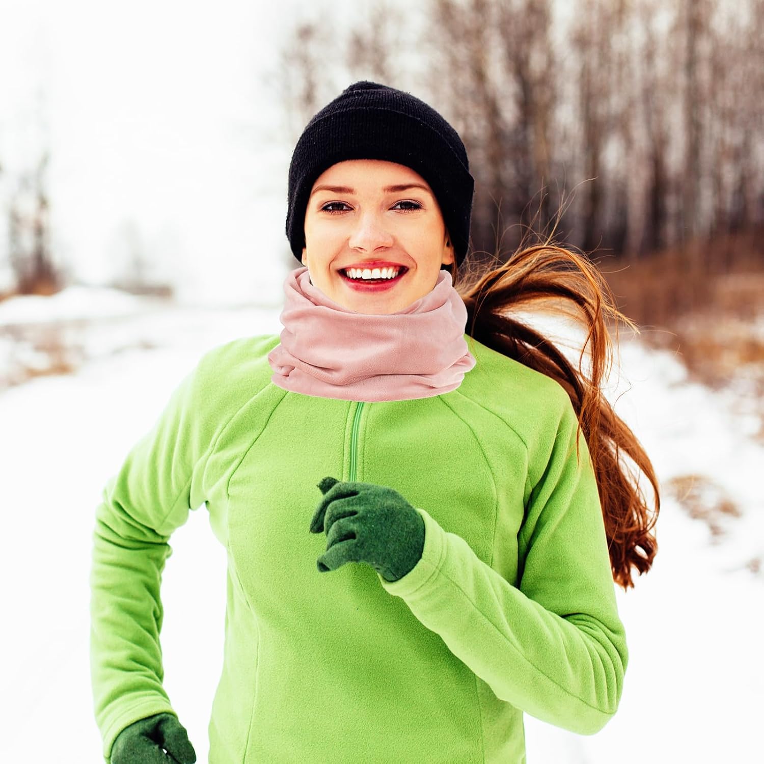 PATIKIL Winter Neck Warmer, Windproof Neck Gaiter Cold Weather Face Scarf Acrylic Fiber Ski Gaiter for Men & Women - Image 6