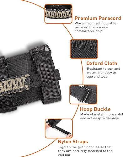 Miniatura 4 de Savadicar Paquete de 2 asas de agarre compatibles con Jeep Wrangler CJ YJ TJ JK JKU JL JLU 4XE y Gladiator JT, soporte de asistencia de mango