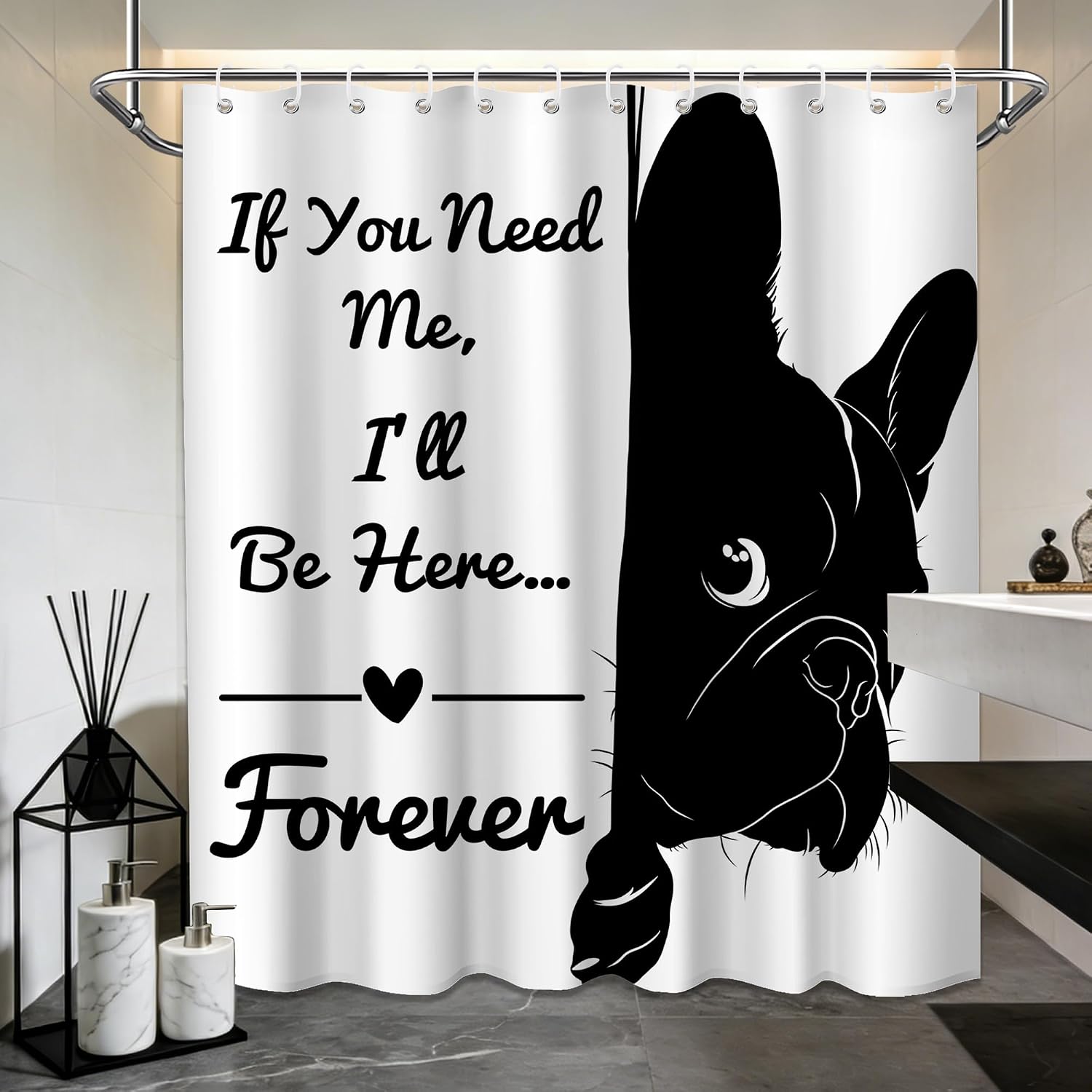 Funny Dog Shower Curtain, 70 x 72 Inches