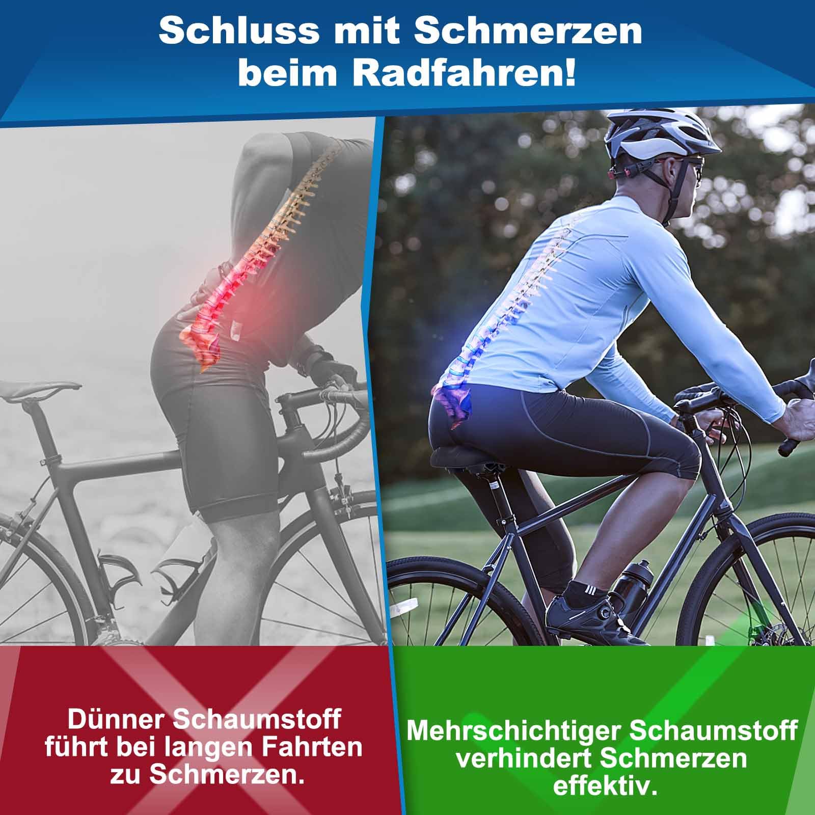toptrek Fahrradsattel Herren Damen Bequem Weich, Ergonomischer Fahrrad Sattel, Schmerzfrei Radfahren, 2026 Neue Aufrüstung Fahrradsitz Atmungsaktiv Stoßdämpfend für E-Bike MTB Rennrad Cityrad