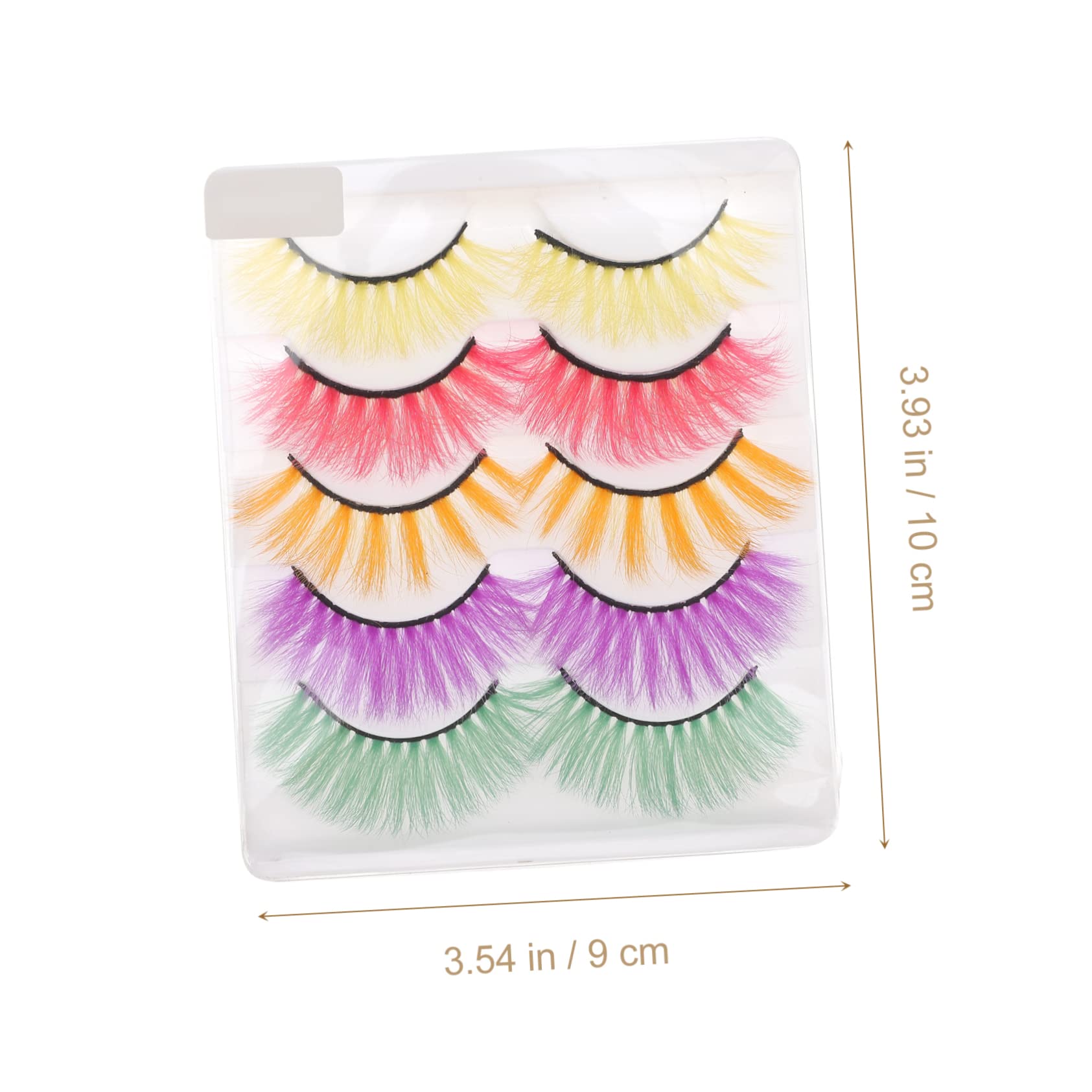 FRCOLOR 25pares Pestañas Postizas Coloridas Para Mujer Extensiones Para Maquillaje De Fiesta y Cosplay Reutilizables y