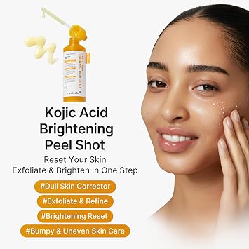 medicube Body Peel Shot with Kojic Acid and Turmeric | Gentle Body Brightening & Exfoliating with BHA LHA PHA - Dead Skin Cells, Uneven Looking Skin & Excess Sebum, 9.46 fl.oz