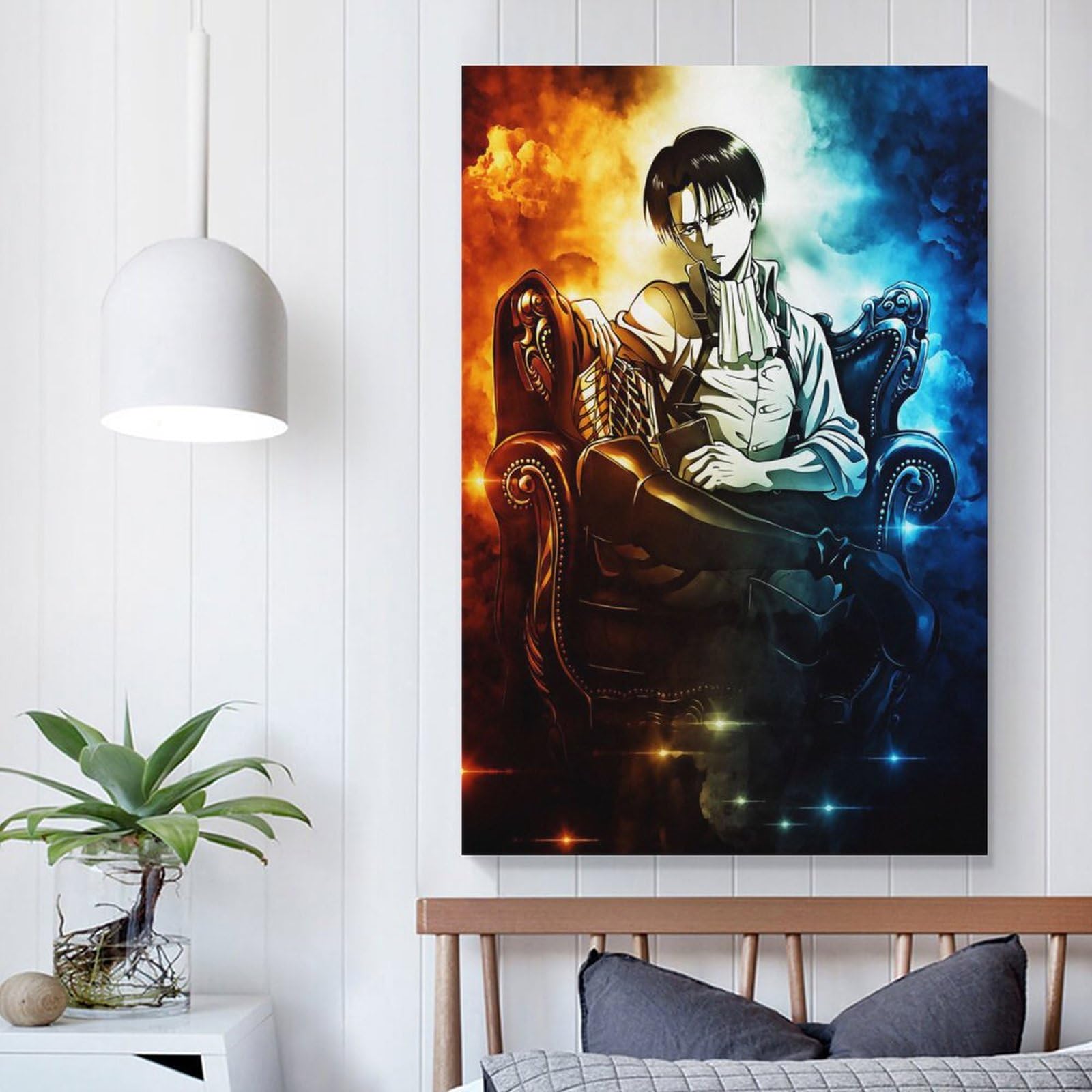 Amazon.co.jp: 進撃の巨人リヴァイポスター2キャンバスアートポスター