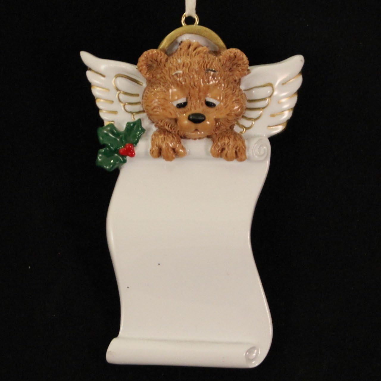 Angel Bear Personalized Christmas Tree Ornament
