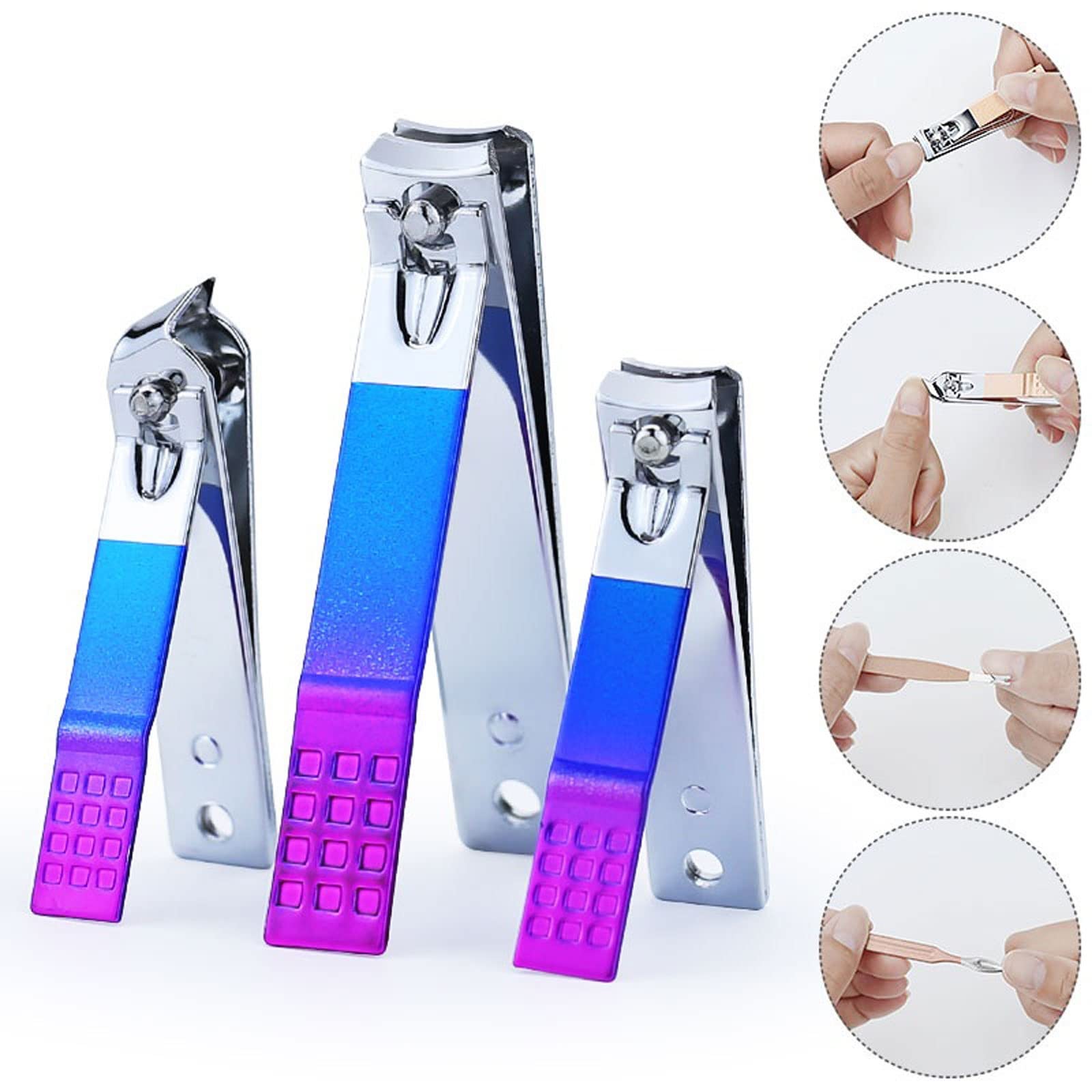 Nagelknipser, Maniküre-Set, Pediküre-Set, Nagelknipser aus rostfreiem Stahl, professionelles Nagelknipser-Werkzeug mit Reiseetui