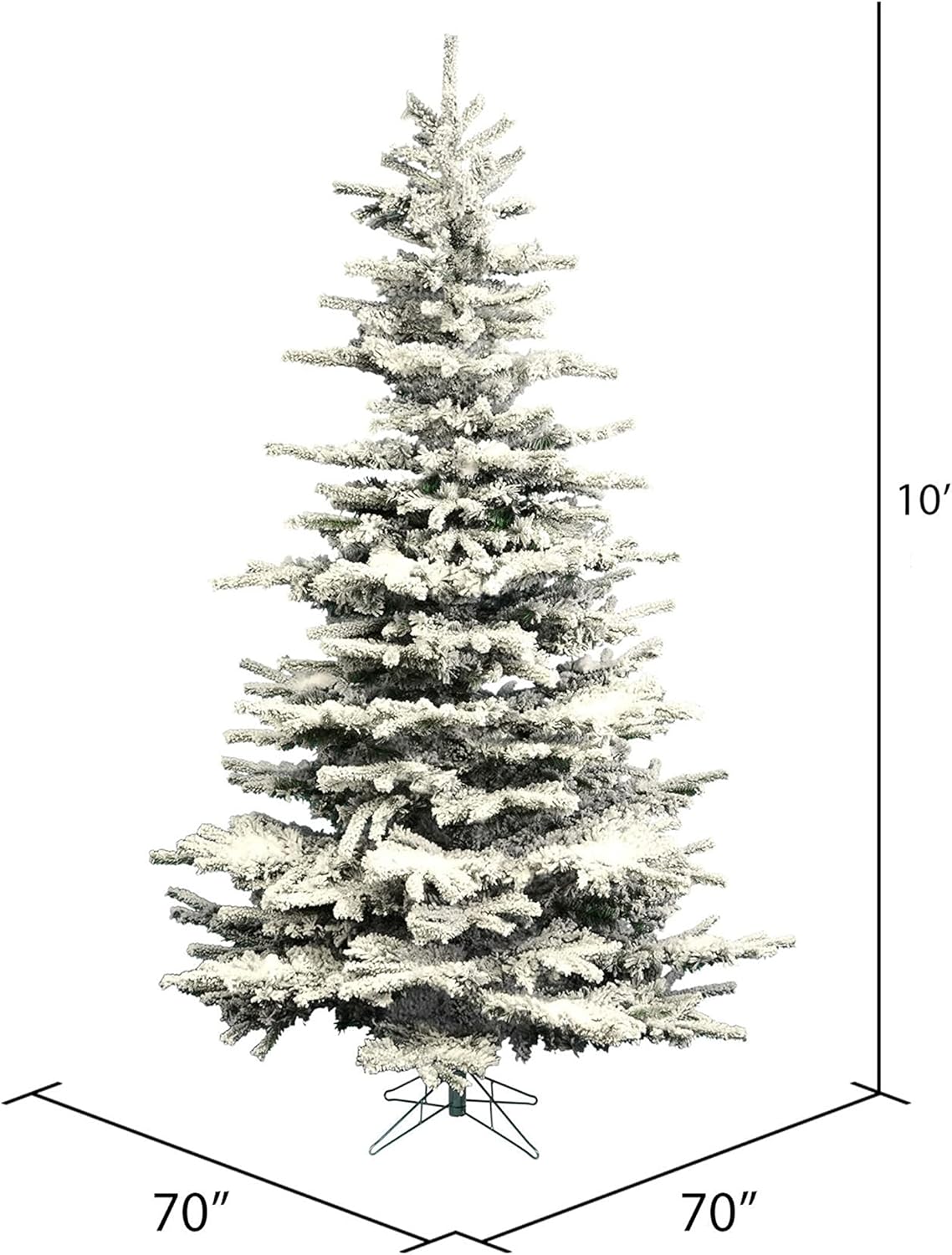 Vickerman 8.5' Flocked Sierra Fir Artificial Christmas Tree, Unlit - Lifelike Indoor Seasonal Home Decor - Maintenance Free Flocked Faux Christmas Tree