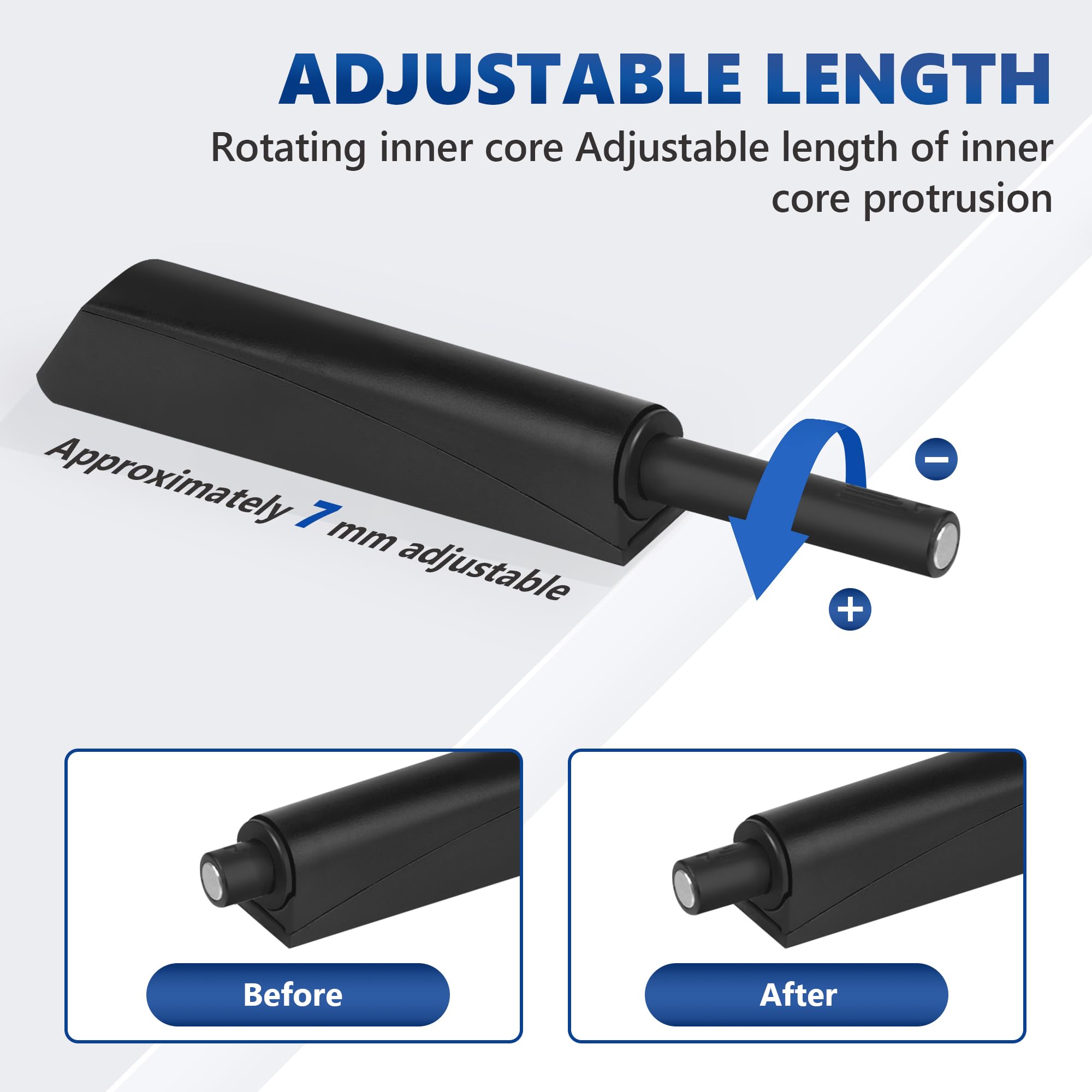 4 Pezzi Push Pull per Ante Apertura a Pressione Ante Chiusura Magnetico Pressione Home Push to Open Custodia in Alluminio Chiusura Push Pull Ante per Mobile Apertura Pressione Sistema