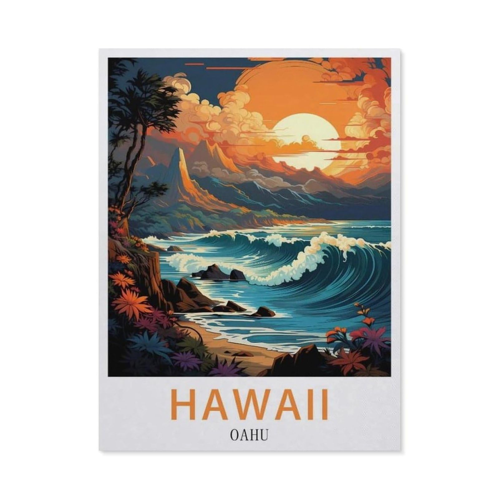 Tin Sign，Hawaii Oahu(30x40cm）