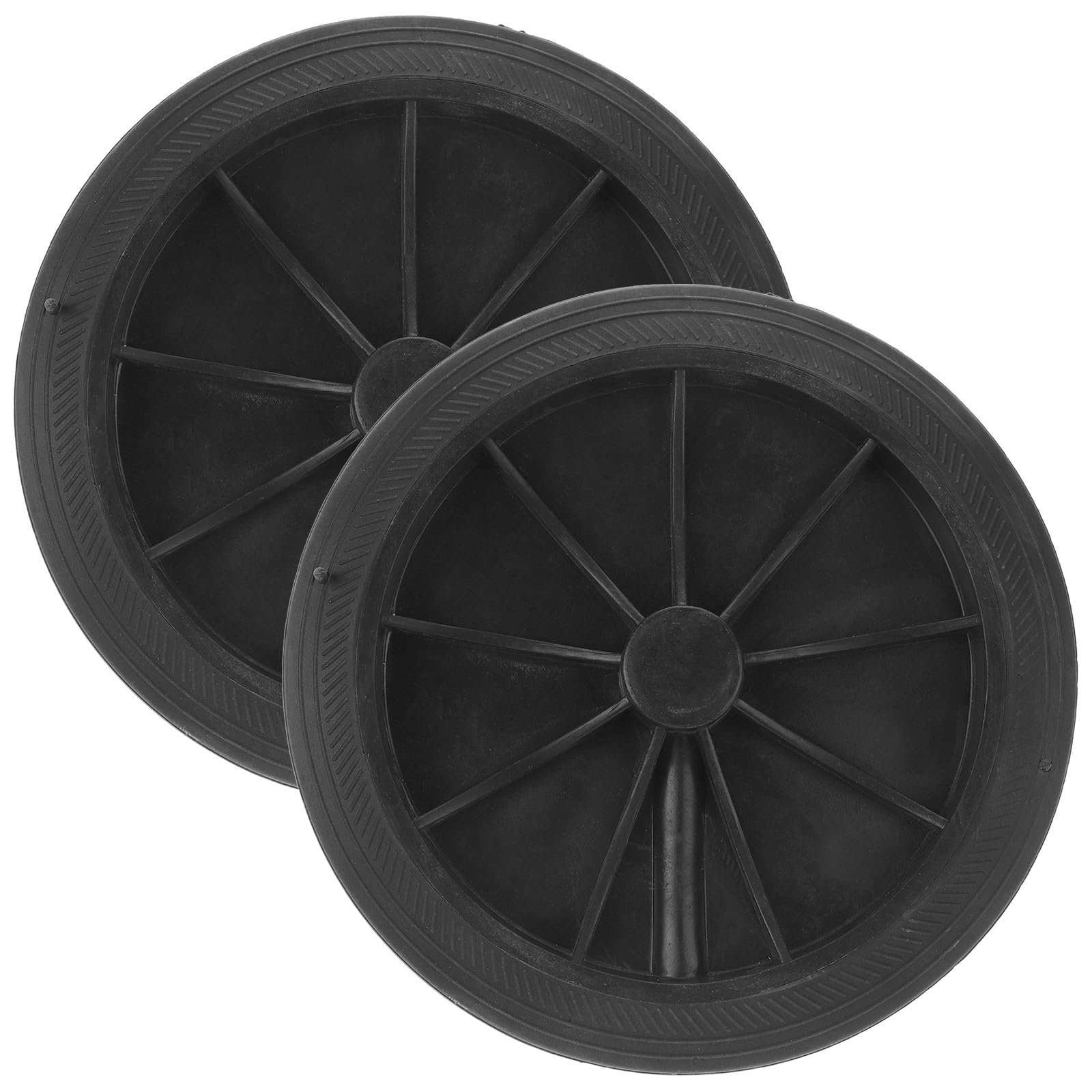 PACKOVE Ruote di Ricambio in Plastica Nera 2 Pezzi Bidoni per Spazzatura per Set Diametro Foro 2,3cm, Garantisce Stabilità e Facilita Mobilità per Cestini Rifiuti