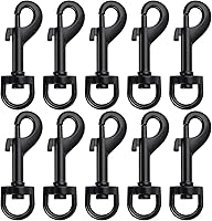 Vista 10 de 20 ganchos a presión para pernos para clips de correa de perro, gancho giratorio de metal resistente para correa de perro, dureza de mascotas