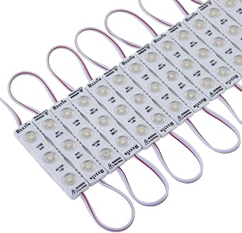 Super Bright 100pcs 110V 2835 3 LED Module Storefront Lights Yellow 1.5W Waterproof Decorative Light for Letter Sign Advertising Signs with Tape Adhesive Backside Yellow