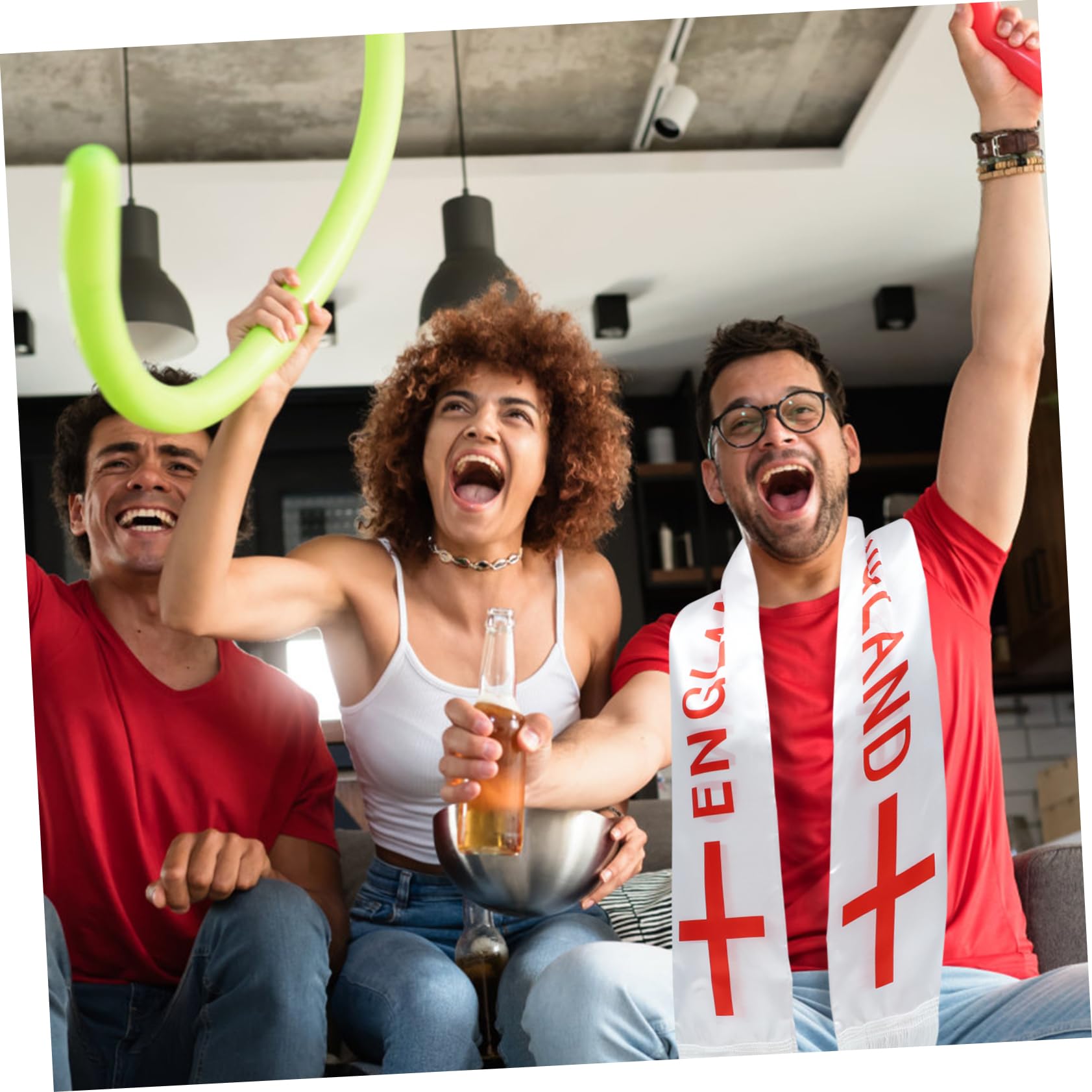 HANABASS 10 sciarpa dei calcio patrioti sciarpe a maglia sciarpa per appassionati sport Raso